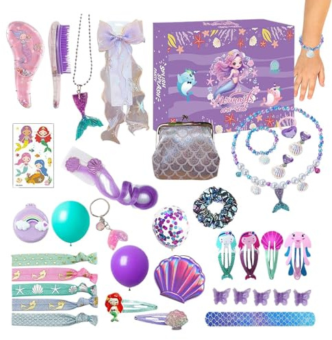 Mermaid Advent ccalenda - Advent ccalenda 2025 Girls, Mermaid Adventt Christmas Countdown Calendarr 24 Days, Mermaidd Jewelry Accessories, Dress Up Jewelry, for Kids Girls Daughter Granddaughter