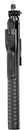 Denash Tripod Selfie Stick, Portable with One Key Release 4 Axis Adjustable Head 1.9M Extended Height 34cm Folded BT Remote, for Smartphone Photography (Black)