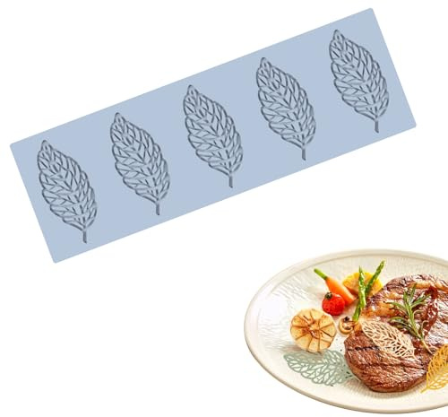 CERCTLA Moule en Silicone en Forme de Feuille, Feuilles Forme Gâteau Moule en Silicone, Feuille Bonbons Moules pour Chocolat, Fondant, Décoration de Gâteaux, Desserts, Fruit