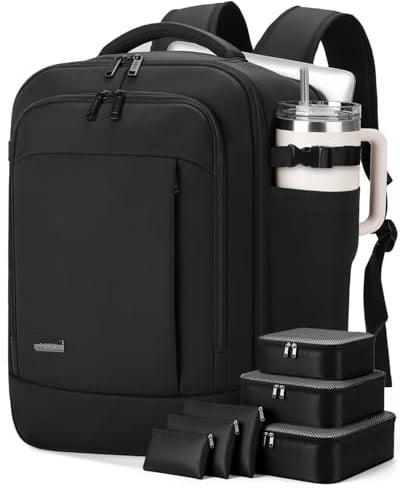 Sac a Dos Voyage Cabine Avion 40x30x20,Bagage Cabine avec 6Sac de Rangement