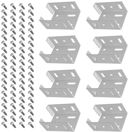 8 Stück Geländerhalterung, robuste Aluminiumlegierungen, Zaun mit Schrauben, Geländerverbinder, Deck, Holzschienen, Führungsschienen, Geländerverbinder