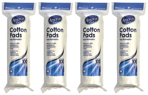 Amoray cleansing Pure Cotton Rounds for Baby Care And Makeup Care and An Essential for Any Household, 400 Count