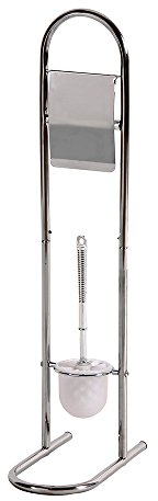 Lola Home Portarrollos, Metal, Plateado, 16x29x79 cm