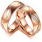 KnSam - Edelstahl Eheringe Rosegold, Zirkonia Trauringe Verlobung Damengr. 60 (19.1) & Herrengr. 68 (21.6)