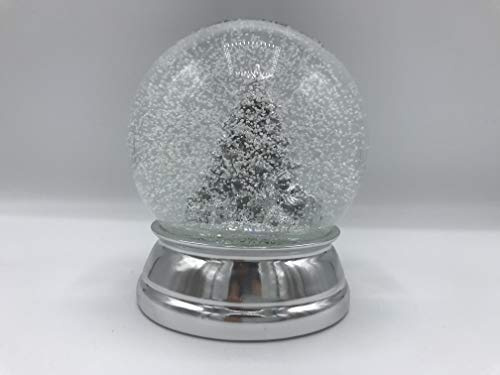 Hermann Bauer jun. Kollektion Schneekugel Tannenbaum mit Geschenken (12 cm, versilbert, anlaufgeschützt)