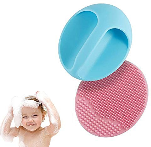 Cradle Cap Bath Brush and Comb Baby Shower Brushes Set,Facial Cleansing Brush for Blackhead Remover,Silicone Scalp Massaging Brush (2pcs)