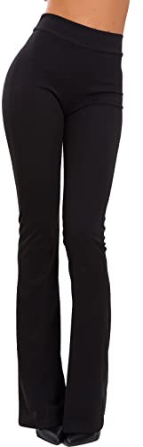 Toocool - Pantaloni Donna Campana Aderenti Zampa Elefante Elasticizzati Hot Sexy JL-2148 [M,Nero]