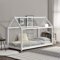 [en.casa] Letto per Cameretta a Forma di Casetta Letto per Bambini Adolescenti Struttura in Legno di Pino in Stile Montessori 90 x 200 cm Bianco