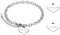 JewelryWe Schmuck Damen Armband Armkette mit Herz Anhänger I Love You Mom Gravur Silber Muttertag Geburtstag Geschenk