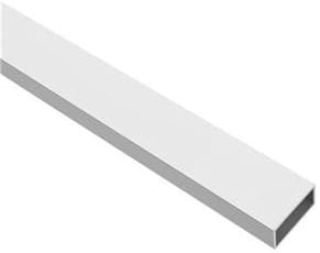 JARDIN202 - Perfil de Aluminio Blanco - Tubo rectangular - x3 unds - 2'10m | 80 x 20 mm -