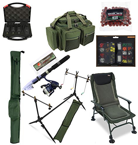 G8DS XXL Set, Angelset, Rute, Köder, Rutentasche, Stuhl, Bissanzeiger, Allzwecktasche, Pod