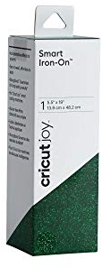 Cricut Joy Smart Glitter Iron On | Green | 48 cm (19 ft) | Heat Transfer Vinyl Roll (HTV) | for use with Cricut Joy
