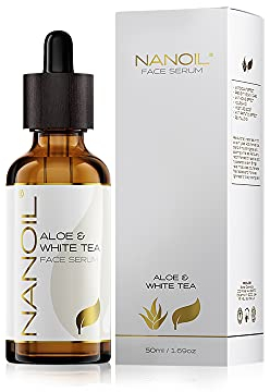 Gesichtsserum mit Aloe Vera & weißem Tee Nanoil Aloe & White Tea Face Serum 50ml - Nährendes, revitalisierendes, antioxidatives Gesichtsserum