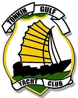 Sticker-Designs 10cm! Klebe-Folie Wetterfest Made-IN-Germany Navy Tonkin Gulf Yacht Club Vietnam UV&Waschanlagenfest Auto-Aufkleber Profi-Qualität! F2151