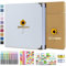 Vienrose DIY Scrapbook Photo Album Kit with Pens Tapes and Stickers 60 Pages Hardcover 12x12 Inches 3 Rings Removable White Paper Scrapbooking for Lover Friends Kids Wedding Gift