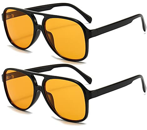 Long Keeper Vintage Sonnenbrille Polarisiert für Herren Damen 70er Retro Pilotenbrille Groß Klassisch Piloten Sonnenbrille mit UV400 Schutz