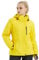 FREE SOLDIER Wasserdichte Skijacke für Damen, mit Fleece gefüttert, warme Winter-Regenjacke mit Kapuze, vollständig versiegelte Nähte (Creme-Gelb, L)