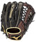 Mizuno Herren GMVP1275P4BC Ballhandschuh, Black-Cherry Shock 2 Web, 12.75 Inch