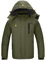SwissWell Winterjacke für Herren Warm Fleece Winddicht Softshelljacke Wasserdicht Daunenjacke Männer mit Reißverschluss Armeegrün L