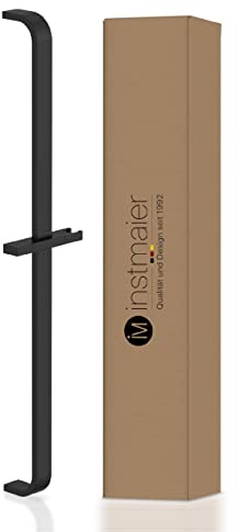 instmaier Premium Duschstange S2 schwarz | 70 cm | Brausestange, Duschkopfhalterung und Befestigung sind aus massivem Metall | hochwertige Pulverbeschichtung