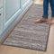CosìCasa Tapis Cuisine Devant Evier Lavable en Bambou Antidérapant, Résistant à l'eau 50x120 | Tapis de Bain Bambou en Bois Naturel Tapis Bambou Salle De Bain Effet Vintage avec Bords (Taupe)