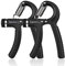 Vicloon Hand Grip, 2 Pezzi Pinza Mano, Allenamento Avambraccio, Manopole Mani per Polso Avambraccio Forza di Allenamento Regolabile 10-50kg per Allenamento Della Forza, Nero
