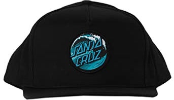 SANTA CRUZ Wave Dot Snapback Mid Profile Hat Black OS Unisex, Schwarz, Einheitsgröße