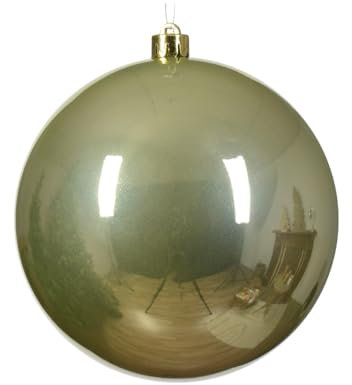 Kaemingk Kugel XXL Pistaziengrün, bruchfest - Weihnachtkugel, Christbaumkugel XXL - 140 mm