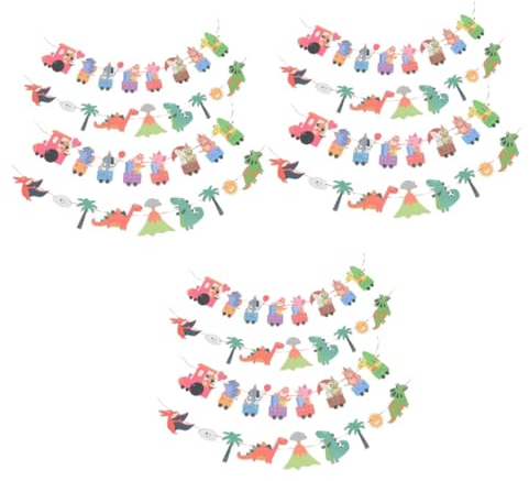 ibasenice 12 Stk Hawaiianische Dekorative Flagge Hawaii-geburtstagsbanner Zoo-tier-banner Hawaiianisches Banner Für Die Party Tropische Banner Papier Baby Karikatur Geburtstagsparty Liefert