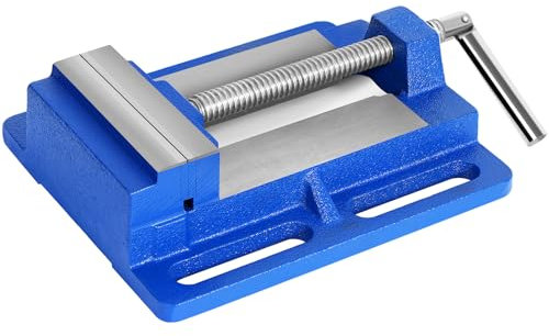 Forward Q196A 6 Inch Drill Press Vise Portable Bench Vise with Slotted Base, 6 Jaw Width