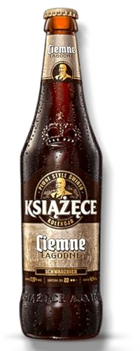 Książęce Ciemne Łagodne 6 x 0,5l - Dark Mild aus Polen mit 4,1% Vol. - Inklusive Haus der Biere Berlin Bierdeckel
