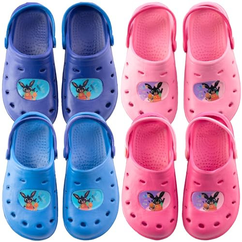 Bing - Bébé fille - Clog Sandale Sabot avec bandeau de joint chaussons mer piscine - Produit original, 0181 Fuchsia, 28 EU