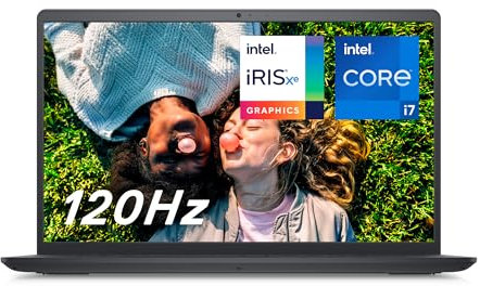 Dell Inspiron 15 (3520) - 15.6 Pouces FHD (1920 x 1080) 120Hz, Intel Core i7-1255U, 16 Go RAM, 512 Go SSD, Intel Iris XE Graphics, Windows 11 Home, Clavier Français, Noir Carbone