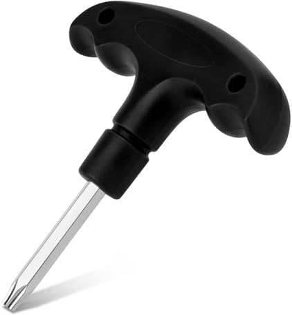 NQEUEPN Golf Wrench, Adjustable Golf Tool with Plastic Handle Stainless Steel Golf Driver Tool Golf Torque Wrench for Golf Club Driver Shaft Adapter Torque Tool (Black)