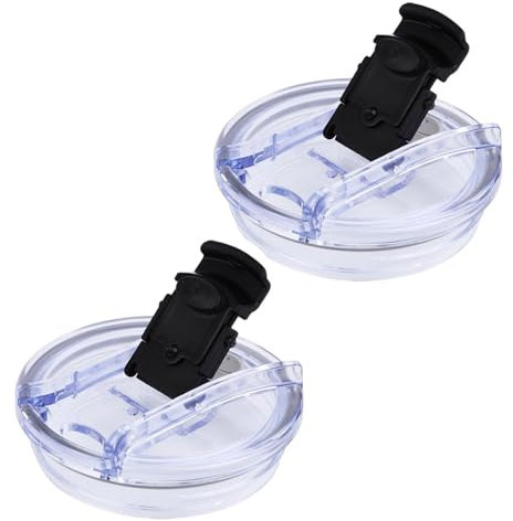 YILANJIN Tumbler Lid Replacements, 2 PCS 40oz Tumbler Cup Lids Replacement, Spill Proof Splash Resistant Lids Cover, No Leakage Tumbler Cup Lids for Cup Accessories, Stainless Steel Tumbler Travel Cup