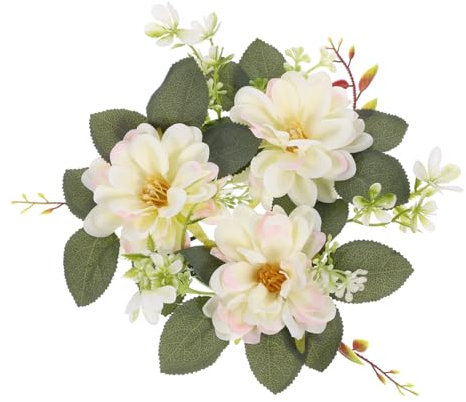 Levemolo Kerzenringe Mit Kunstblumen Kränze Für Boho-Stil Stumpenkerzenhalter Für Innen Und Außenbereich