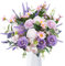 Luabue Blumenstrauß Künstlich Lila Rosen Lavendel rosa Kamille und Eukalyptus Kunstblumenstrauß Artificial Blumen Seidenblumen Unechte Blumen für Vase Hochzeiten und Heimdekoration