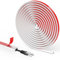 Flintronic 2M White PVC Self-Adhesive Cable Cover, 14x10mm, Semi-circular Side Opening, Flexible Cord Cover for HDMI, USB, Power, Network Cables
