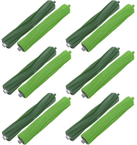Loveco 6 Set Rollen Bürste kompatibel für iRobot, Bürsten Ersatzteile für Roomba E Serie E5 E6, I Serie i7 i7+ i7 Plus i3 i3+, J Series j7 j7+ Robotik, 12 Ersatz- Gummibürsten