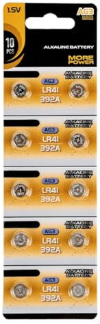 Xuanxi Pack Of 10 Alkaline Button Batteries 1.55V Alkaline Button Cells For Remote Controls Small Electronics LR59/LR41/LR66