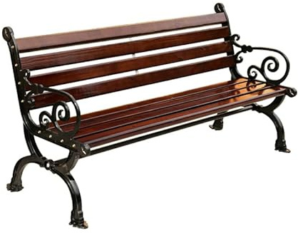 LXXBDDM Gartenbank holzbank,Parkbank Mit Rückenlehne & Armlehne,Metallbank Für 2-3 Sitzer,Länge 120/150/180cm,Outdoor Bank Sitzbank,wetterfest holzbank Bank,gartenmöbel Bänke Für Garten,Park,Balkon