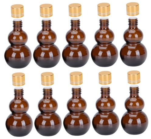 CALLARON 10pièces Petite Bouteille Verre Mini Bouteille de Vin Étanche Bouchon Facile à Utiliser Convient pour Whisky et Liqueurs
