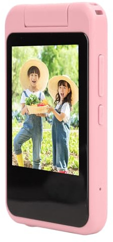 Kinderkamera und Touchscreen -Videokamera für 1080p 48MP Digitale Selfie -Kamera mit MP3 -Player und Lustigen Aufklebern (PINK)