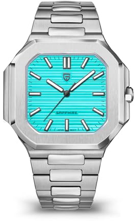 Pagani Design Neue Herren 42mm Quarz Edelstahl Uhr Synthetisch Saphirglas Leuchtend 50m Wasserdicht Mode Business Uhr