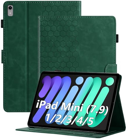 Cicili Coque pour iPad Mini 5 4 3 2 1, Étui pour iPad Mini 7,9 Pouces, avec Fine Folio Protecteur Tablette Housse de Protection en Cuir PU avec Support, Vert