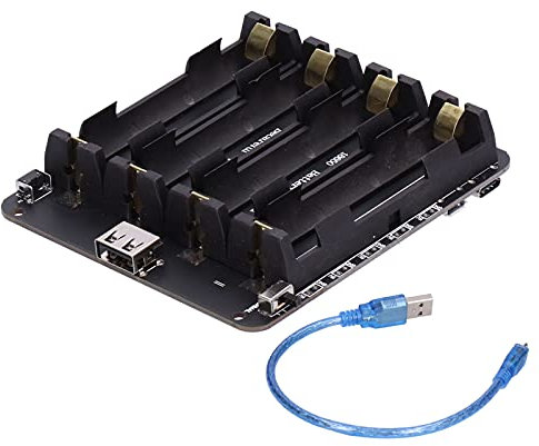 Battery Holder Case 4 Channel Micro USB Interface High Capacity Power Supply Module For And Sensors With Overcharge Protection LED Indicators And Switch Control