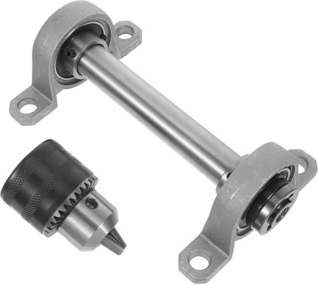 NUOBESTY Woodworking Table Saw Spindle Support Bracket Spindle Shaft Holder with Chuck for DIY Bead Machines Cutting and Rotary Lathe Assembly