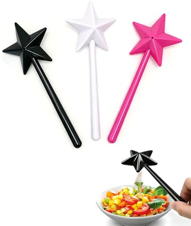 TBCDS Set 3 Piezas Varitas Mágicas Para Especias, Dispensador Estrella con Embudo, Dosificación Precisa y Sin Derrames, Ideal para Restaurantes y Camping al Aire Libre