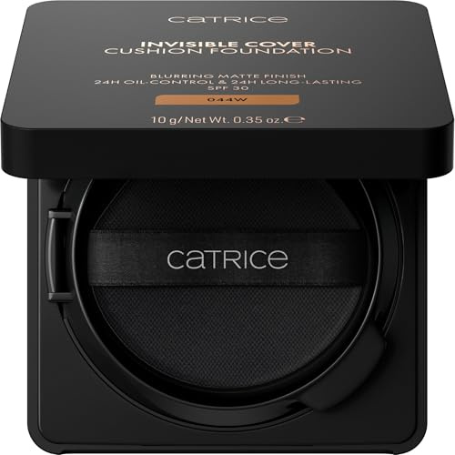 Catrice Invisible Cover Cushion Foundation Nr. 044W Nude langanhaltend 10g | Foundation, Cushion, 24 Stunden Halt, Langanhaltend, Mattierend, Glanzabsorbierend, Porenverfeinernd, Glättend