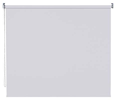 Verdunklungsrollo Fenster Tür Rollo Farbwahl Kettenzugrollo Seitenzugrollo Breite 60 - 200 cm Höhe 180 cm u. 240 cm Stoff lichtundurchlässig Metall Klemmhalter ohne Bohren (200 x 180 cm / Hellgrau)